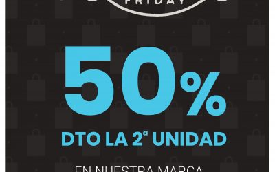 Del 25 de Noviembre al 1 de Diciembre – BLACK FRIDAY 50% descuento la 2ª unidad en nuestra marca de dermocosmética